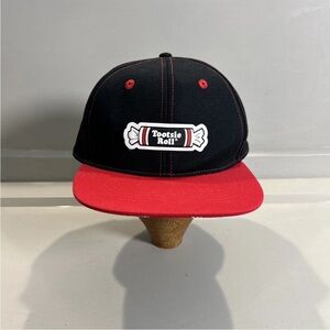 Brisco Brands 'Tootsie Roll' Snapback Hat Black/Red OSFM NWOT Adjustable